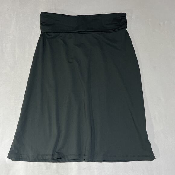 Eddie Bauer Knit Stretch Skirt Small Gray A Line Athleisure Comfy Sporty Casual - Picture 2 of 8
